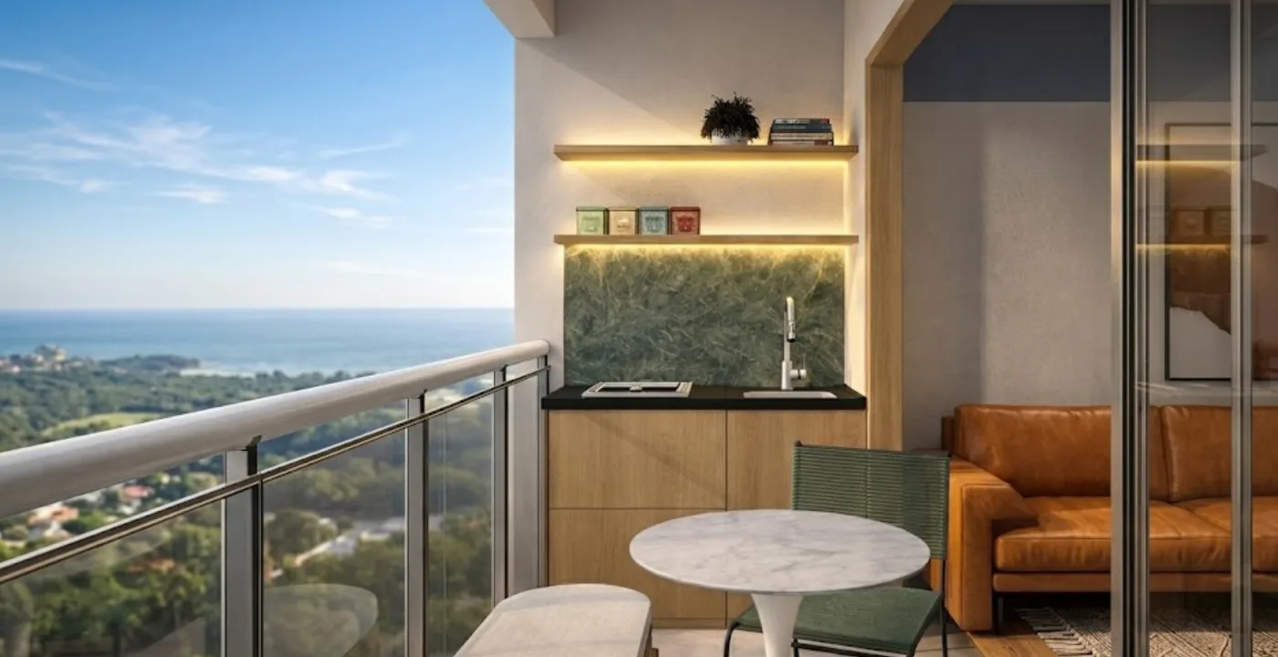 Varanda com apoio do Residencial Nair APA