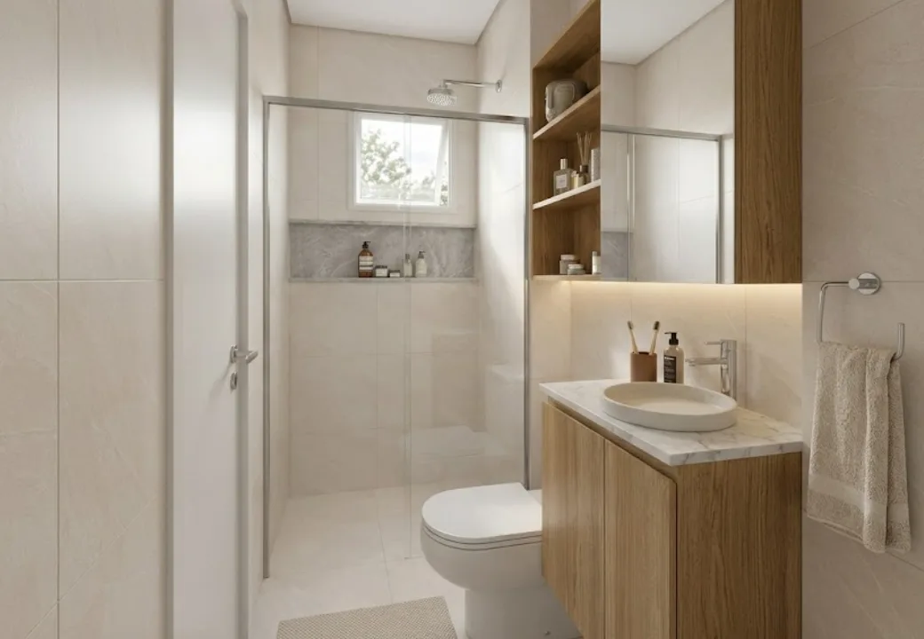 Banheiro com box do Residencial Nair APA