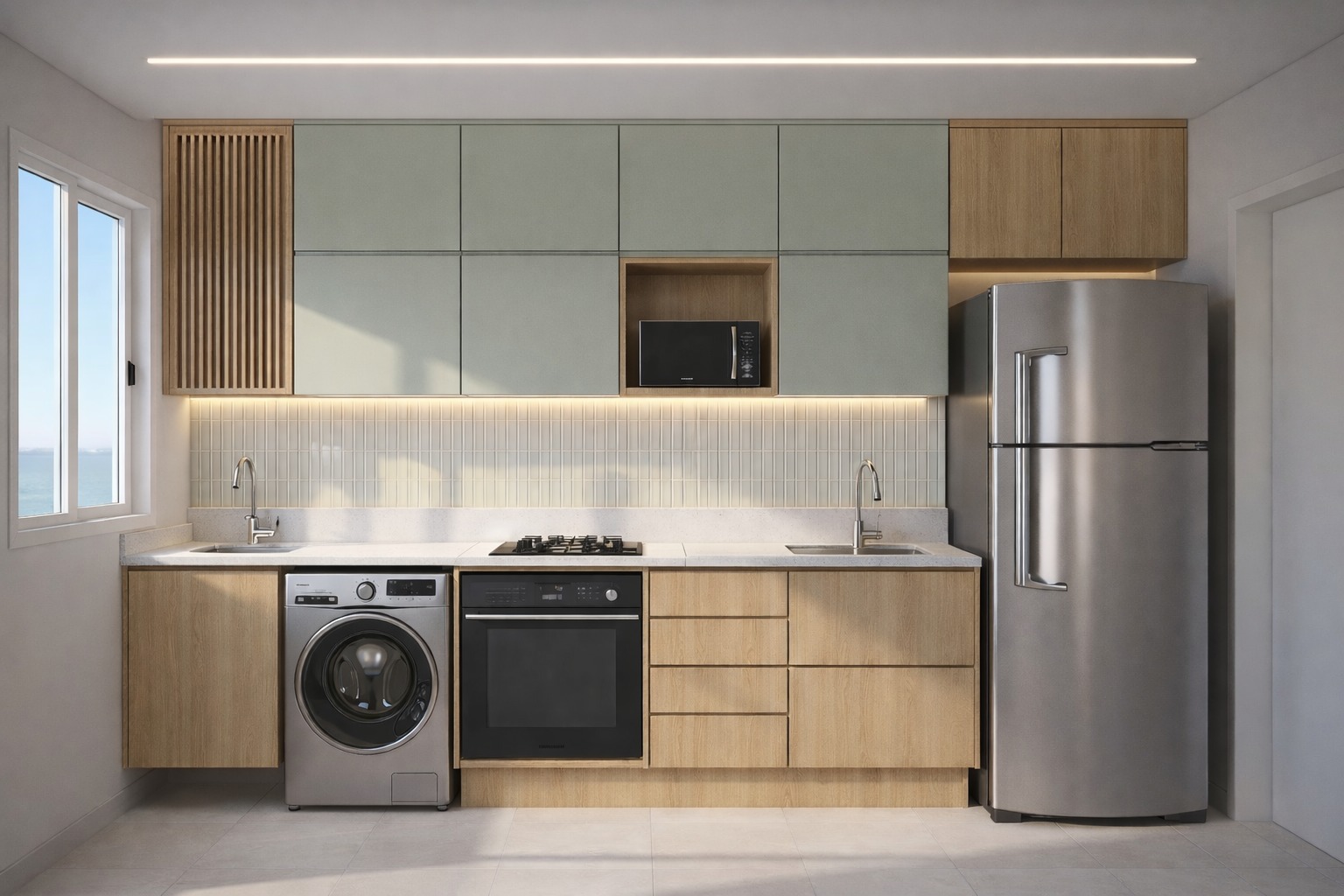 Cozinha planejada do Residencial Nair APA