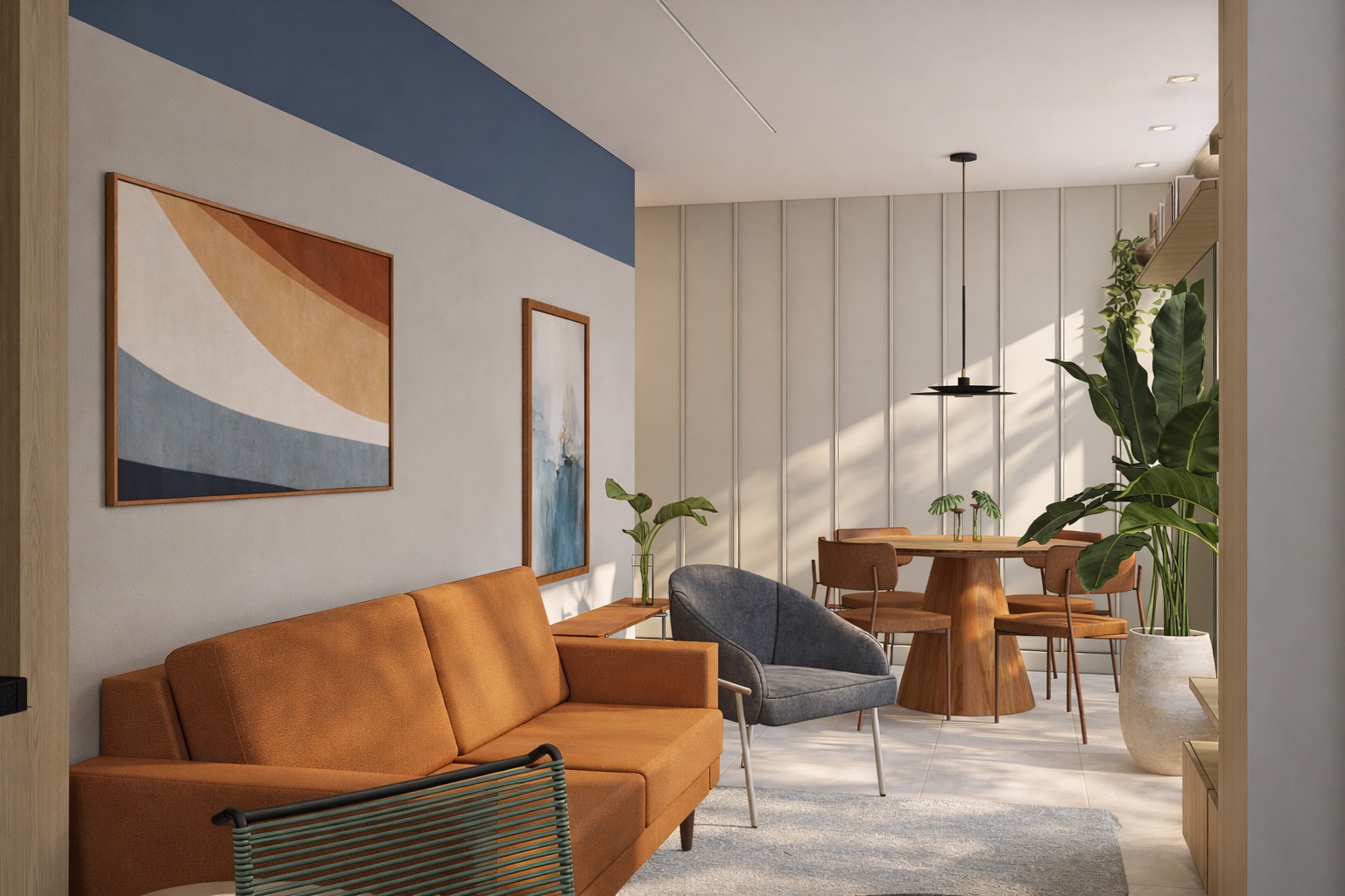 Estar com jantar do Residencial Nair APA