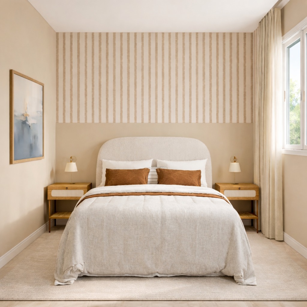 Quarto de casal com janela do Residencial Nair APA